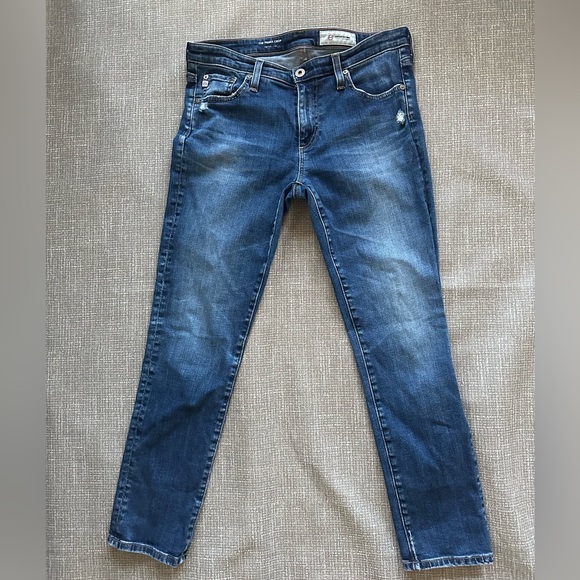 Ag Adriano Goldschmied Denim - AG Adriano Goldschmied Medium Washed Blue Skinny The Prima Crop Jeans size 28